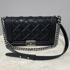 RARE Chanel Celtic Black Boy Bag